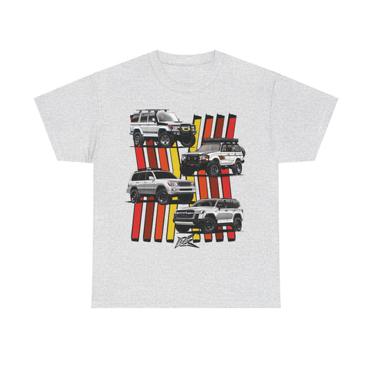 Toyota Land Cruiser Generations Retro TRD Racing Banner Car T-shirt