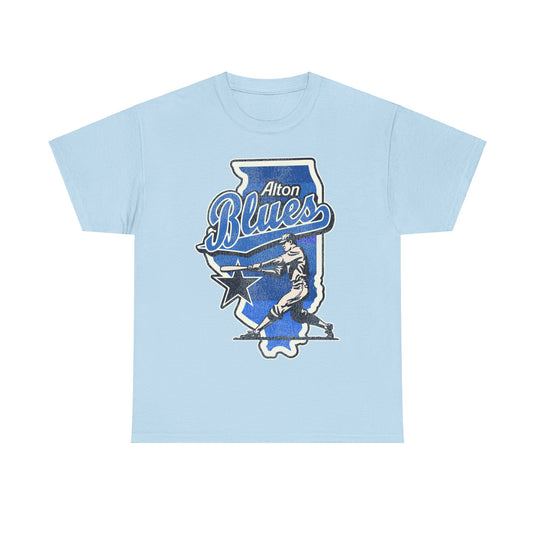 Alton Blues Nostalgic Retro Baseball T-shirt