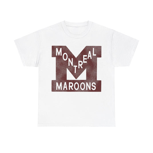 Montreal Maroons Logo Hockey Team T-shirt