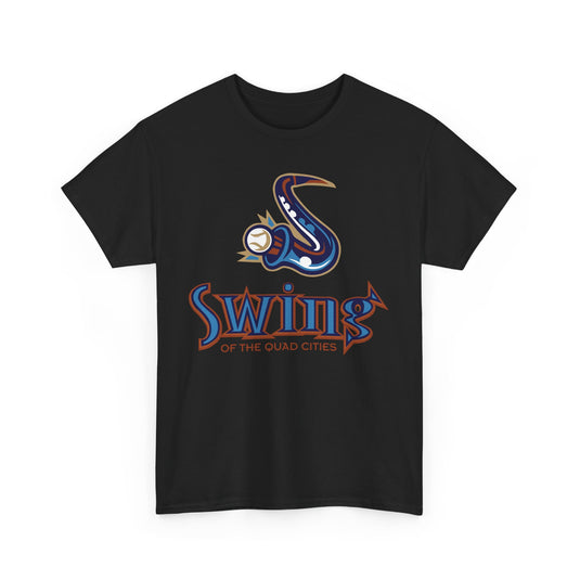Swing of the Quad Cities Iowa Baseball 2004-2007 T-shirt