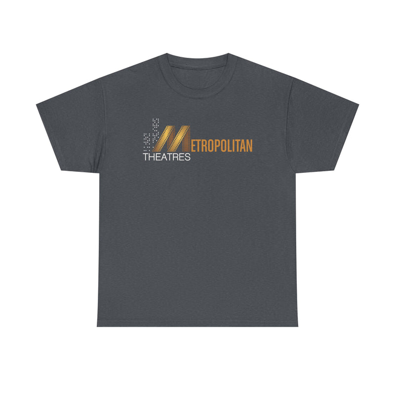 Load image into Gallery viewer, Metropolitan Theaters Film Strip Logo T-Shirt Movie Cinema Tee
