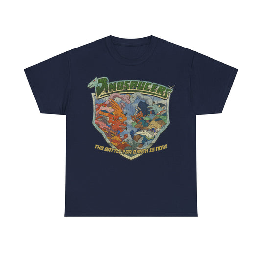 Dinosaucers Battle for Earth 1987 Cartoon Televison Show T-shirt