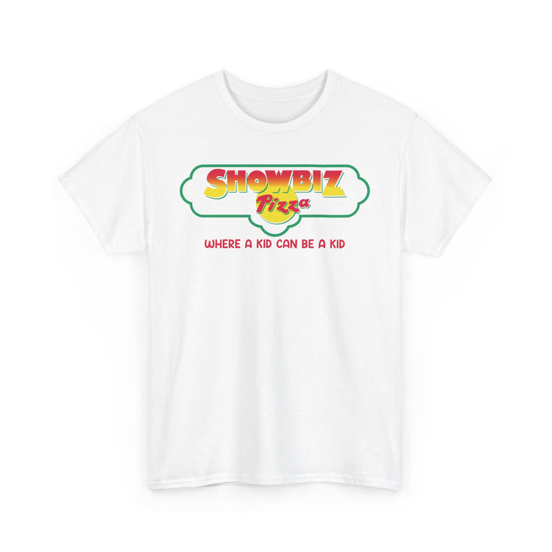 Load image into Gallery viewer, ShowBiz Pizza Where A Kid Can Be A Kid Vintage Logo Chain T-Shirt
