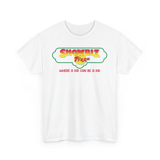 ShowBiz Pizza Where A Kid Can Be A Kid Vintage Logo Chain T-Shirt
