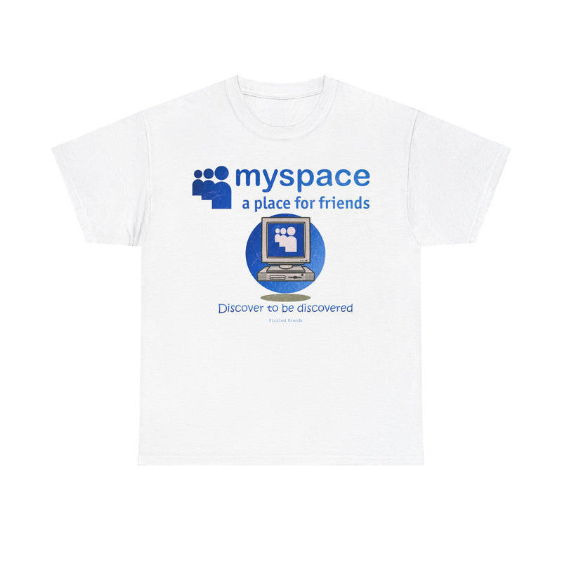 Load image into Gallery viewer, MySpace A Place for Friends Website Nostalgic Tribute T-Shirt
