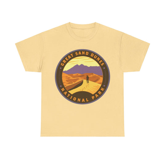 Great Sand Dunes National Park Colorado Round Logo T-shirt