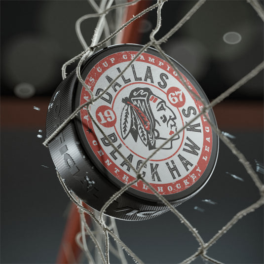 Dallas Black Hawks Texas Hockey Puck
