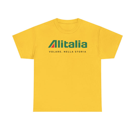 Alitalia Volare Nella Storia Vintage Italian Airline Logo Aviation T-shirt