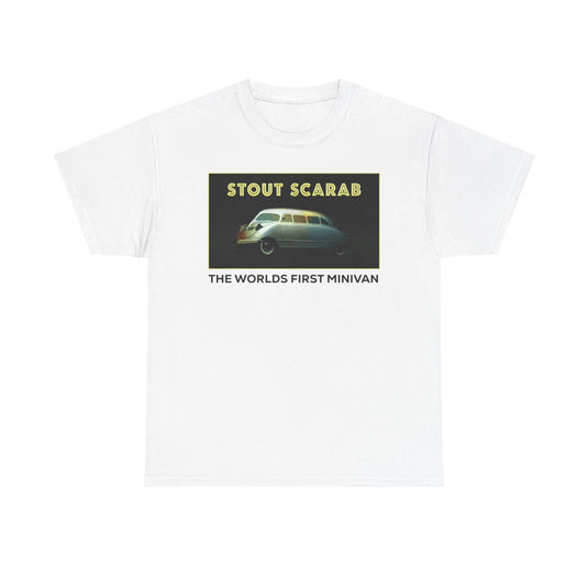 Stout Scarab The Worlds First Minivan Classic Automotive Logo T-shirt