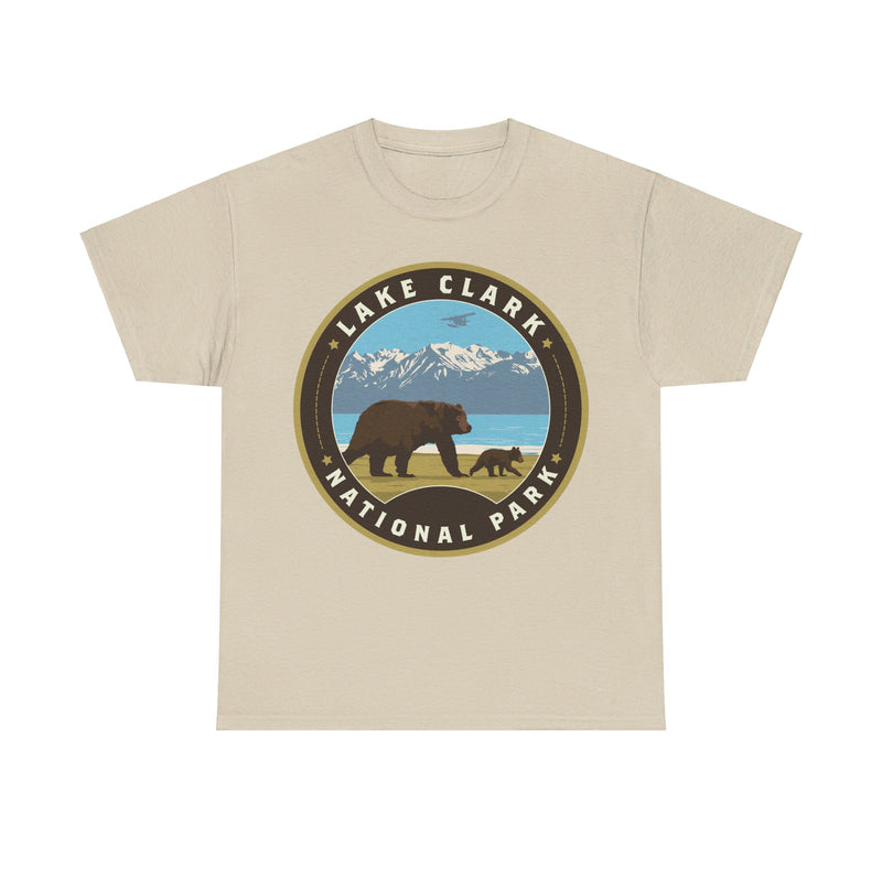 Load image into Gallery viewer, Lake Clark National Park Alaska Round Logo T-shirt
