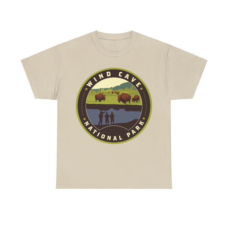 Load image into Gallery viewer, Wind Cave National Park South Dakota Round Logo T-shirt
