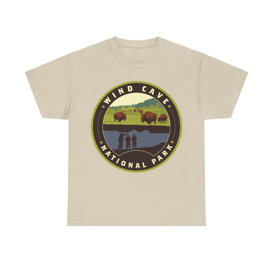 Wind Cave National Park South Dakota Round Logo T-shirt