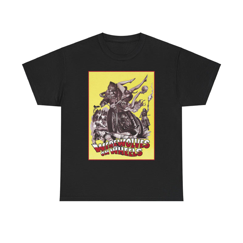 Load image into Gallery viewer, Werewolves on Wheels 1971 Werewolf Biker Gang Horror Action Movie T-shirt
