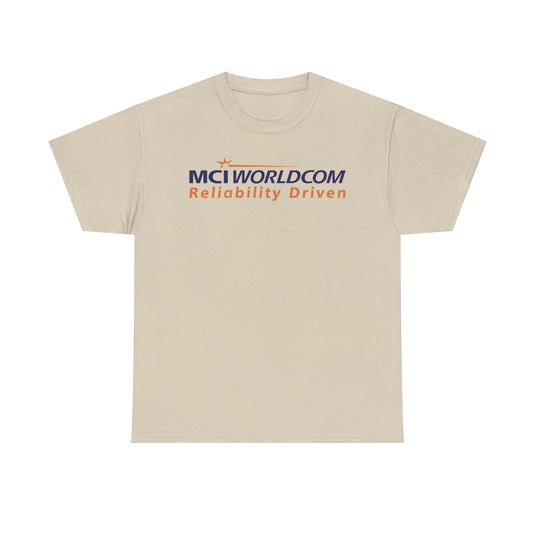 MCI WorldCom Reliability Driven Telecom Company Logo T-Shirt