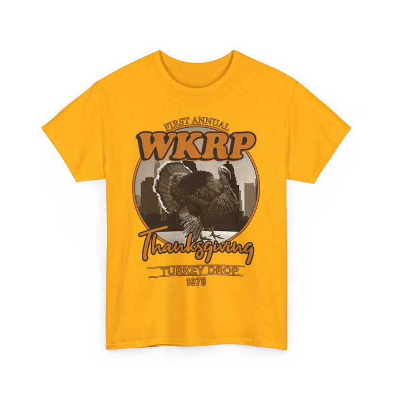 Load image into Gallery viewer, WKRP Radio Station Turkey Drop Cincinatti Ohio 1972 T-shirt
