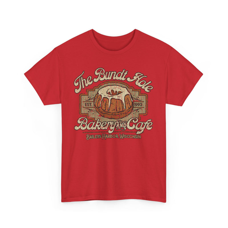 Load image into Gallery viewer, The Bundt Hole Bakery and Cafe 1993 Baileys Harbor Wisconsin Cake Shop T-shirt
