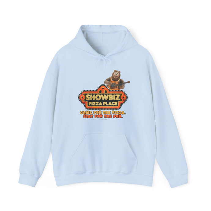 Showbiz Pizza Place Come for The Pizza Tribute Pullover Hoody