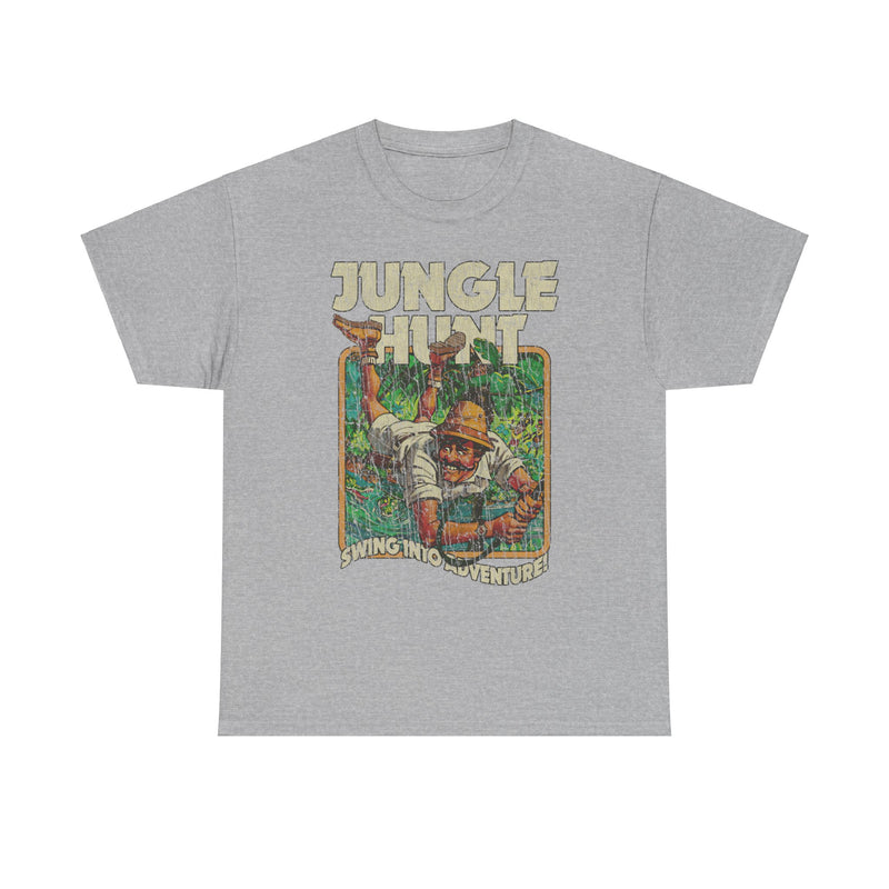 Load image into Gallery viewer, Jungle Hunt Swing Into Adventure 1982 Video Game T-shirt
