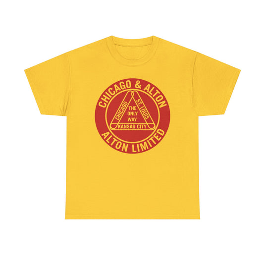 Chicago Alton Only Way Triangle Railroad Logo Vintage Train T-Shirt