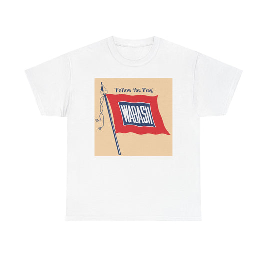 Wabash Follow The Flag Vintage Railroad Logo Train T-Shirt