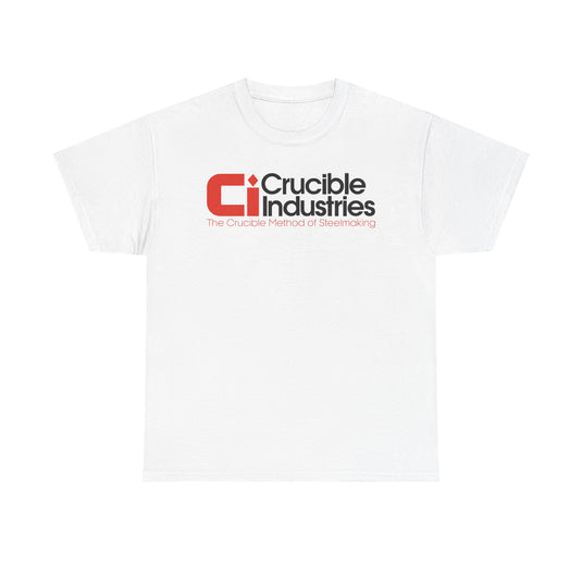 Crucible Industries Steelmaking Logo Graphic T-Shirt Rare Defunct Brand Tee