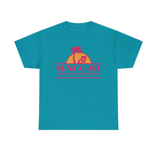 Suncoast Motion Picture Company Palm Tree Movie Director Chair Logo T-shirt
