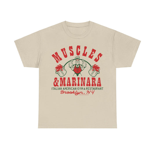 Muscles Marinara New York Italian American Gym Restaurant T-shirt