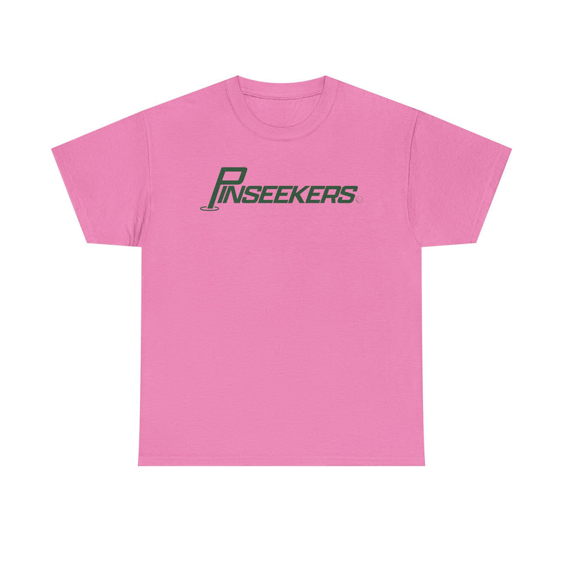 Load image into Gallery viewer, DeForest PinSeekers T-Shirt Defunct Golf Course Bankrupt Company Logo Tee

