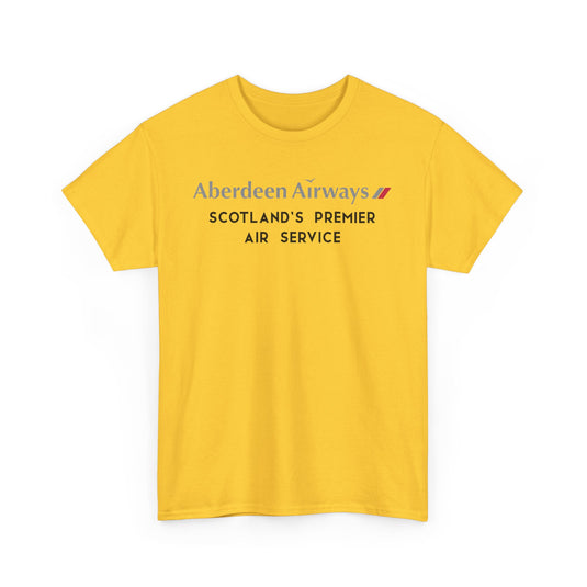 Aberdeen Airways Scotland's Premier Air Service Vintage Logo Aviation T-shirt