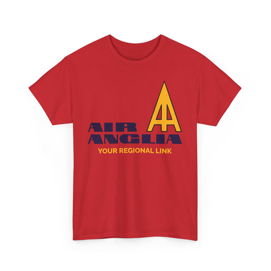 Air Anglia Your Regional Link Vintage Airline Logo British Aviation T-shirt