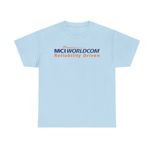 MCI WorldCom Reliability Driven Telecom Company Logo T-Shirt