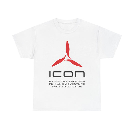 ICON Aircraft Defunct Aviation T-Shirt Fun Adventure Freedom Flying Pilot Tee
