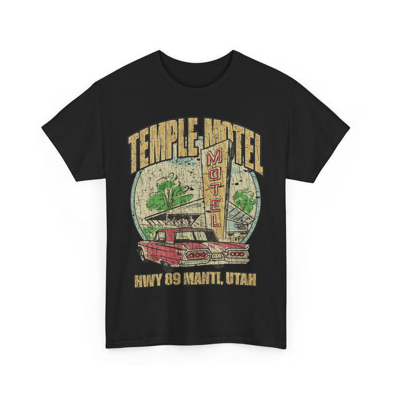 Load image into Gallery viewer, Temple Motel Manti Utah 1959 Hwy 89 T-shirt
