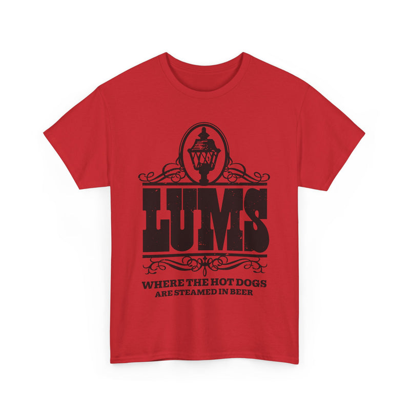 Load image into Gallery viewer, Lums Where Hot Dogs Are Steamed In Beer Vintage Logo T-Shirt
