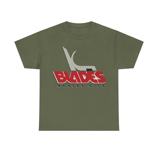 Kansas City Blades Missouri Logo Hockey Team T-shirt