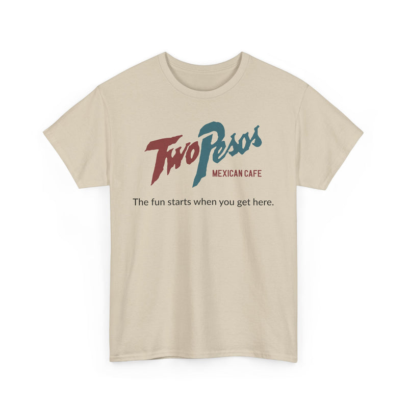 Load image into Gallery viewer, Two Pesos Mexican Cafe Vintage Restaurant Logo Chain T-Shirt
