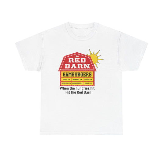 Red Barn Hamburgers Vintage Fast Food Logo Classic Chain Restaurant T-Shirt