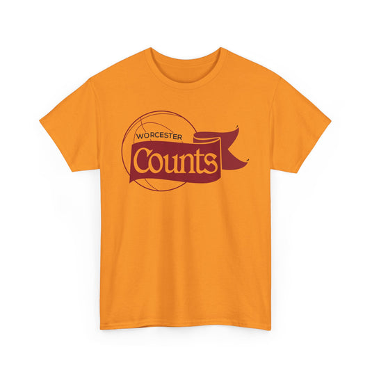 Worcester Counts Basketball 1989 Massachusetts T-shirt
