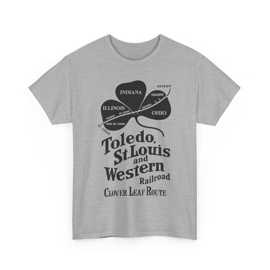 Toledo St Louis Western Clover Leaf Route Railroad Logo T-Shirt