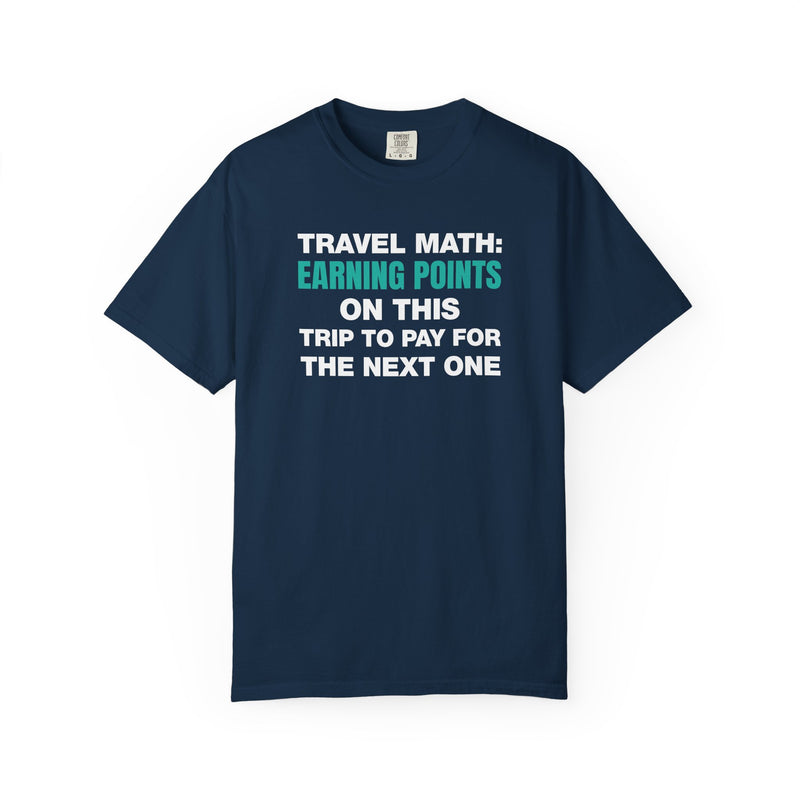 Load image into Gallery viewer, Travel Math Earning Points Credit Card Miles Travel Teal T-shirt
