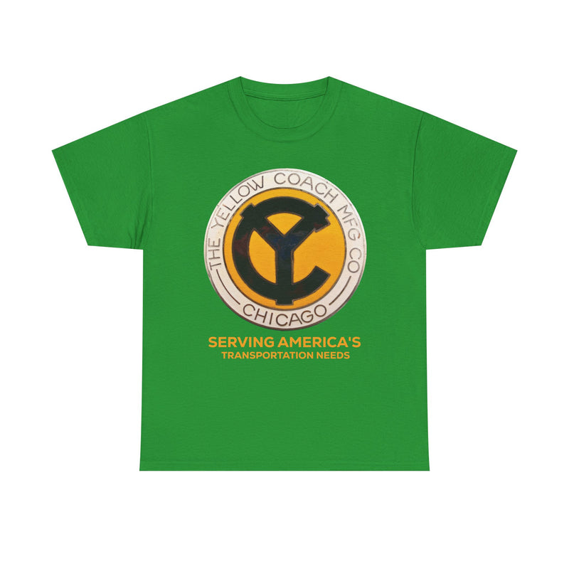 Load image into Gallery viewer, The Yellow Coach Mfg Co Chicago Serving America&#39;s Transportation Needs Vintage Logo T-shirt
