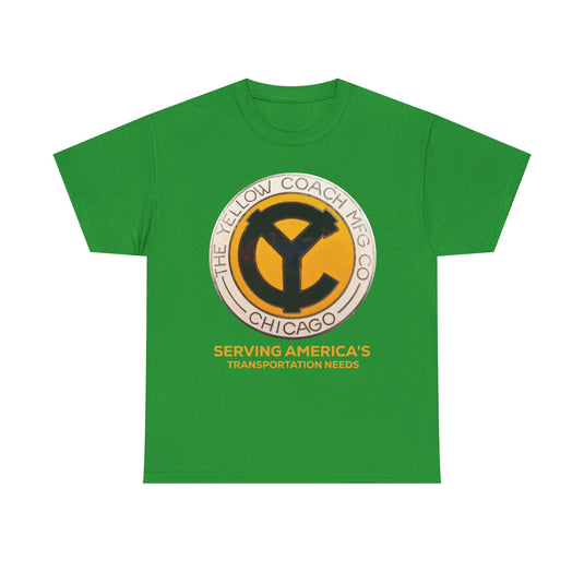 The Yellow Coach Mfg Co Chicago Serving America's Transportation Needs Vintage Logo T-shirt