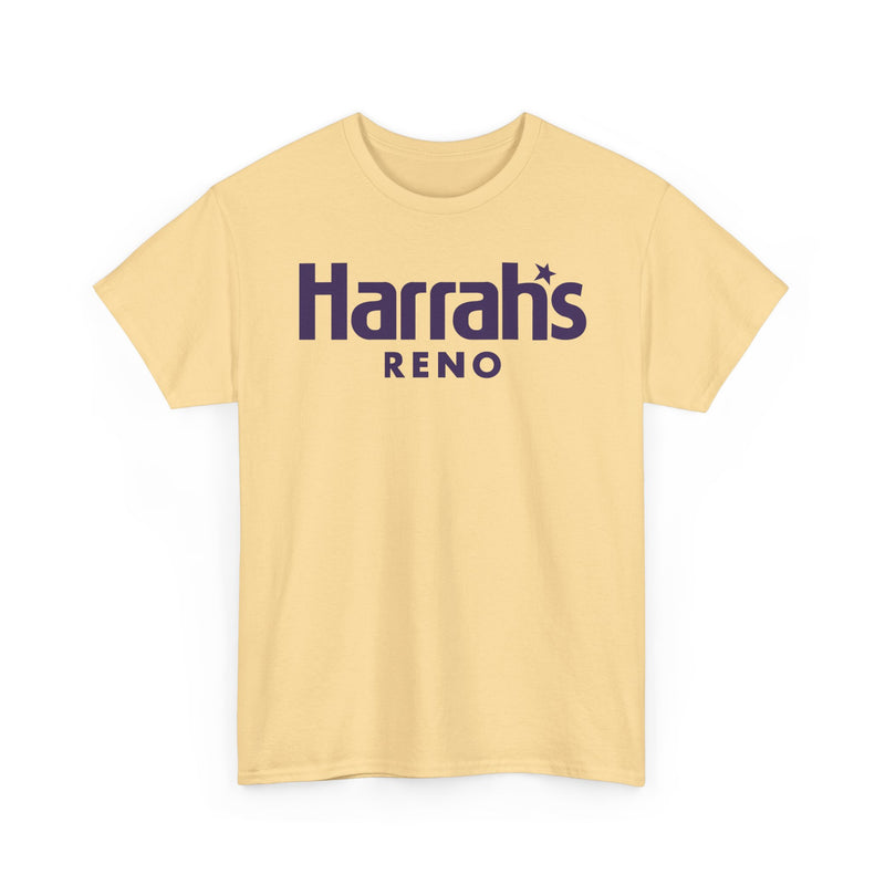 Load image into Gallery viewer, Harrah’s Reno Defunct Casino Logo Purple Graphic T-Shirt Nevada Gambling Resort Tee
