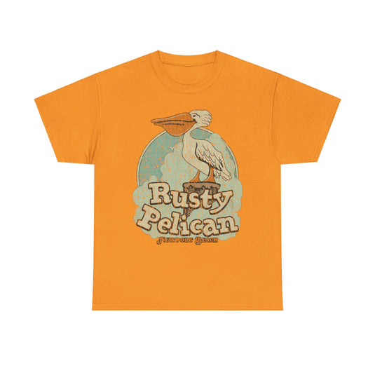 The Rusty Pelican 1972 Newport Beach California Seafood Restaurant Nostalgic T-shirt