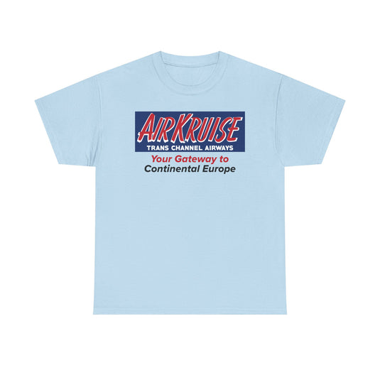 Air Kruise Trans Channel Airways Gateway to Europe Vintage Airline Logo T-shirt