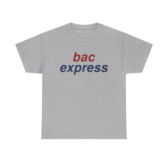 BAC Express Red Blue Two-Tone Aviation Commuter Airline Retro Logo T-shirt