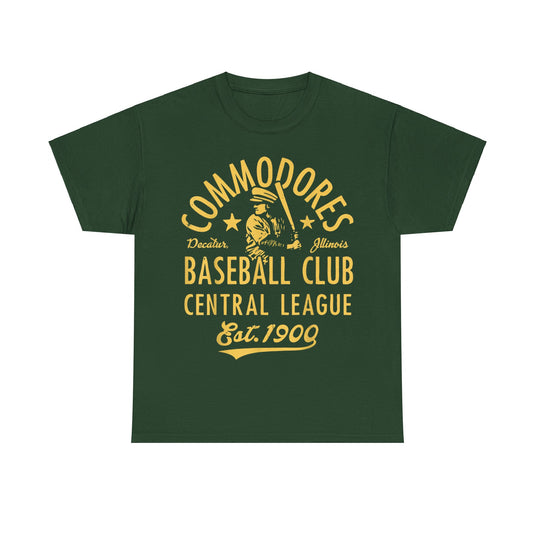 Decatur Commodores Est 1900 Illinois Baseball T-shirt