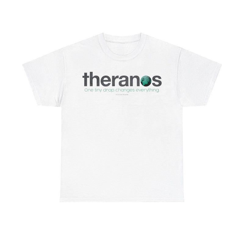 Load image into Gallery viewer, Theranos One Tiny Drop Changes Everything Elizabeth Holmes Logo T-shirt
