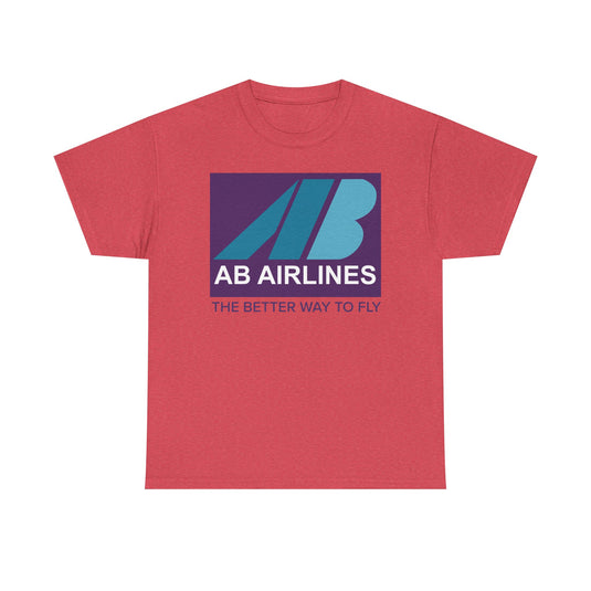 AB Airlines The Better Way to Fly Vintage Airline Logo Aviation T-shirt