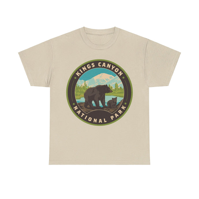 Kings Canyon National Park California Round Logo T-shirt